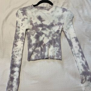 Purple tie- dye crop top